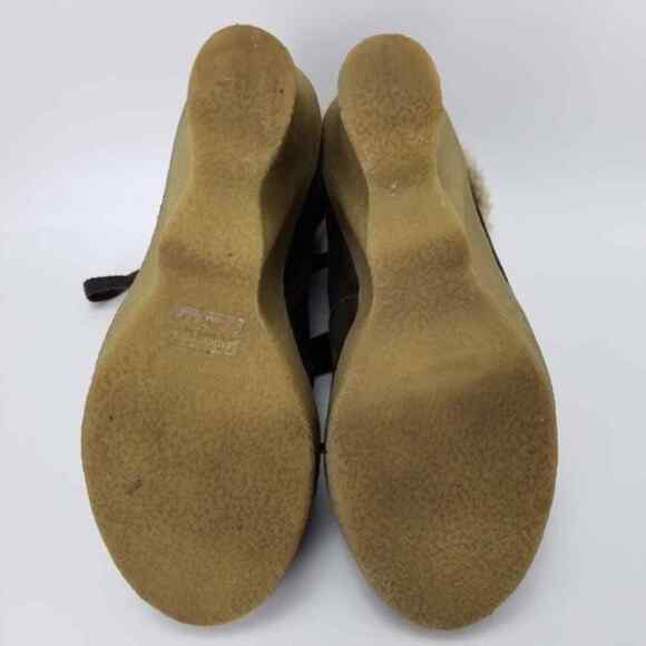 Betsey Johnson Betseyville Shearling Platform Wedge Ankle Booties Size 9 M - Picture 7 of 10